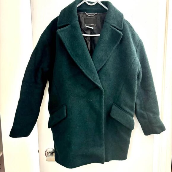 Emerald Green Banana Republic Wool Coat - Picture 2 of 4